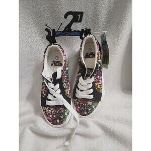 Official Nintendo Ground Up Super Mario Bros Shoes Youth size 1 Low Canvas NWT